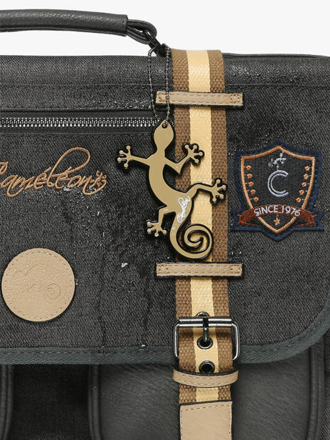 Cartable Enfant 3 Compartiments Cameleon Gris vintage urban CA41 vue secondaire 6