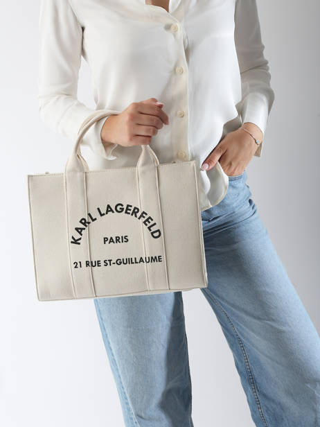 Sac Porté Main Rsg Coton Karl lagerfeld Blanc rsg A1W50010 vue secondaire 1