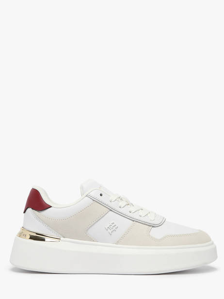 Sneakers En Cuir Tommy hilfiger Blanc women 8632YBS
