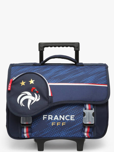 Cartable à Roulettes 2 Compartiments Federat. france football Bleu fff 25BX203A
