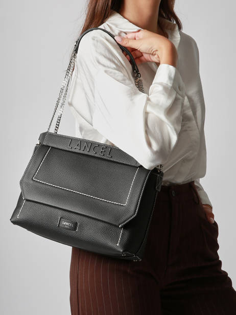 Sac Bandoulière L Ninon Soft Cuir Lancel Noir ninon A13783 vue secondaire 2