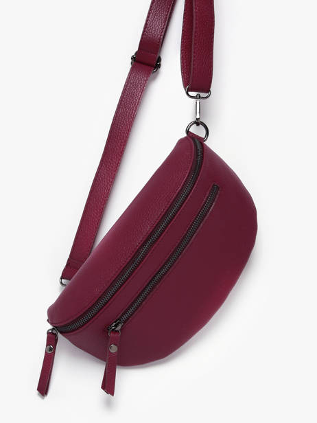 Sac Banane Caviar Cuir Milano Violet caviar CA23111 vue secondaire 2