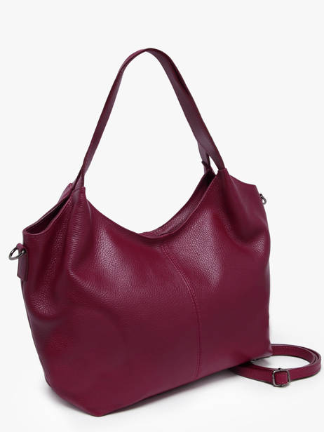 Sac Porté épaule Caviar Cuir Milano Violet caviar CA25061 vue secondaire 2