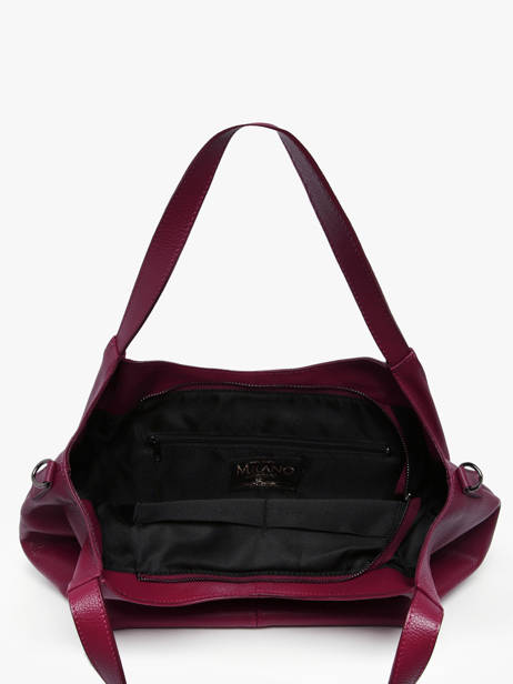 Sac Porté épaule Caviar Cuir Milano Violet caviar CA25061 vue secondaire 3