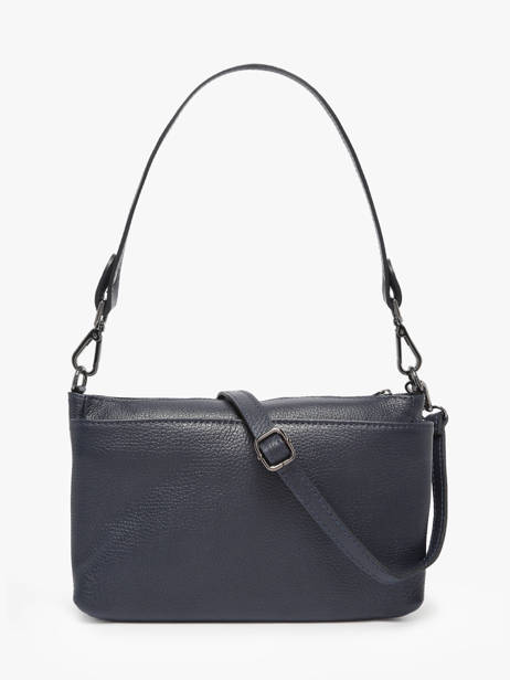 Sac Bandoulière Caviar Cuir Milano Bleu caviar CA25066 vue secondaire 4