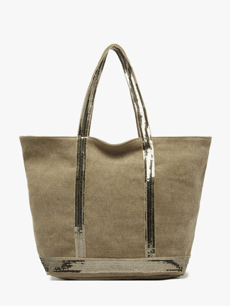Cabas Cabas Lin Vanessa bruno Vert cabas lin 31V40378 vue secondaire 3