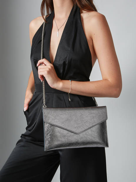 Pochette De Soirée L Paddock Cuir Etrier Argent paddock EPAD075L vue secondaire 1