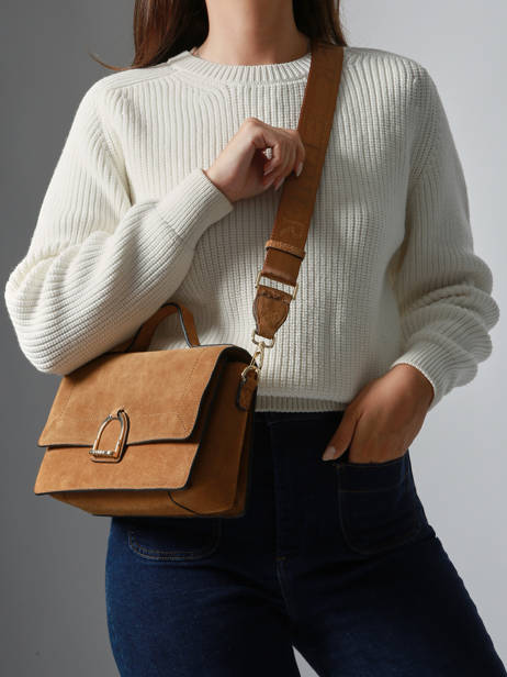 Sac Bandoulière M Altesse Suede Etrier Marron altesse suede EASU048M vue secondaire 1