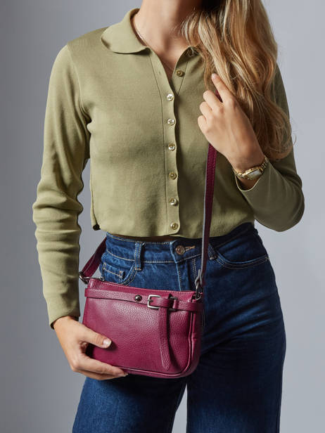 Sac Bandoulière Caviar Cuir Milano Violet caviar G1421N vue secondaire 1