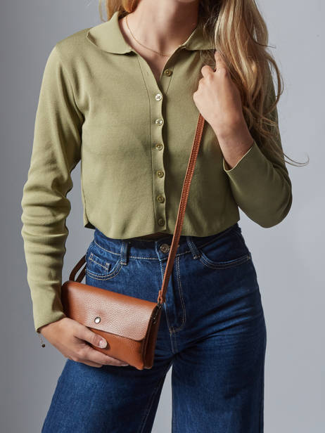 Sac Bandoulière Caviar Cuir Milano Marron caviar CA23067 vue secondaire 1