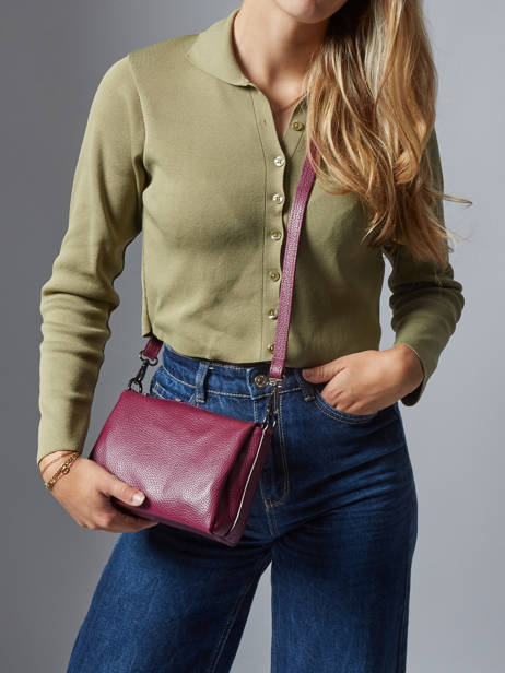 Sac Bandoulière Caviar Cuir Milano Violet caviar CA25065 vue secondaire 1