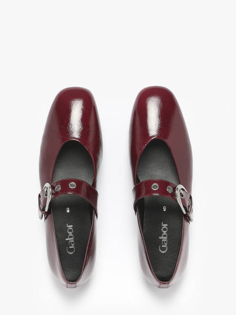 Ballerines En Cuir Gabor Rouge women 25 vue secondaire 4