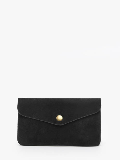 Porte-monnaie Velvet Cuir Milano Noir velvet VE23113