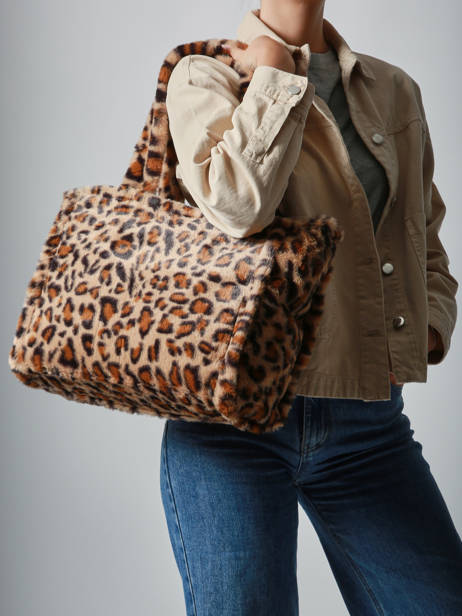 Sac Porté épaule A4 Fur David jones Beige fur CM7878 vue secondaire 1