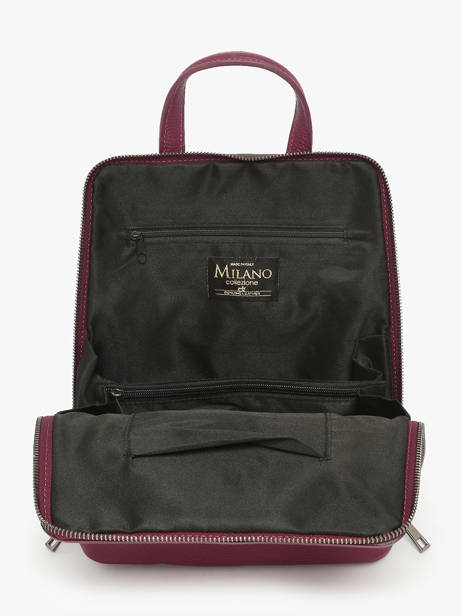 Sac à Dos Et épaule Milano Violet caviar CA240615 vue secondaire 2