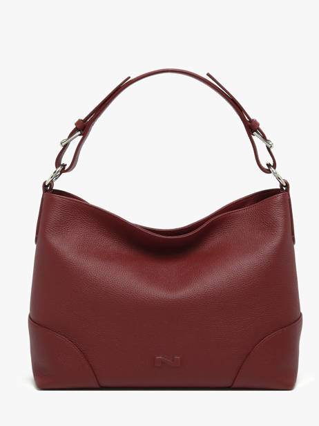 Sac Porté épaule Tango Bis Cuir Nathan baume Rouge nathan 52