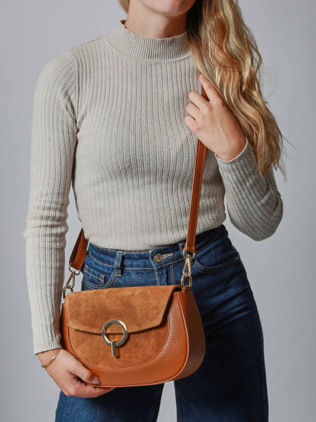 Sac Bandoulière Velvet Caviar Cuir Milano Marron velvet caviar VC25069 vue secondaire 1