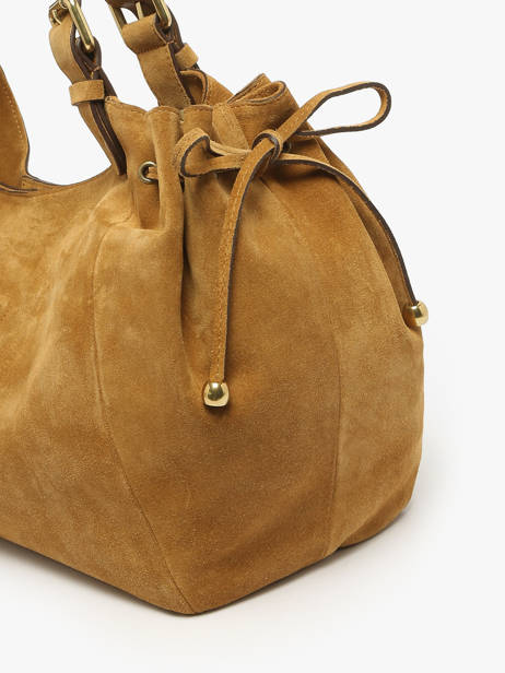 Sac Porté épaule Chiara Cuir De Vachette Gerard darel Jaune chiara DCS84407 vue secondaire 5