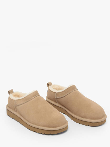 Chaussons En Cuir Ugg Beige women 1173891 vue secondaire 2