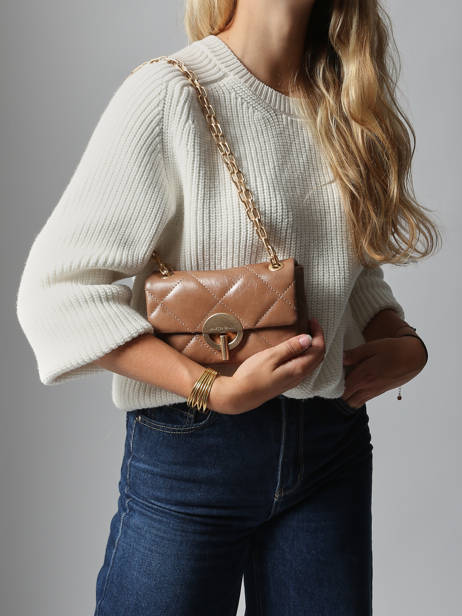 Sac Nano Moon En Cuir Vanessa bruno Marron moon 84V40326 vue secondaire 1