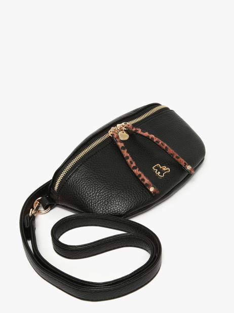 Sac Banane Lulu castagnette Noir zip ZINH vue secondaire 2