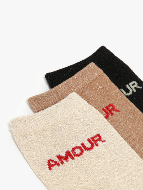 Chaussettes Femme Amour Lurex 3 Paires Pieces Multicolore socks women 17148222 vue secondaire 1