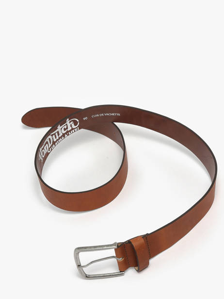 Ceinture Homme Lingo Cuir Von dutch Marron belt LINGO vue secondaire 2