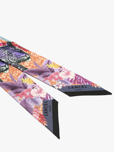 Ruban De Soie Jungle 82x5,5cm Lancel Bleu charms A13877 vue secondaire 1