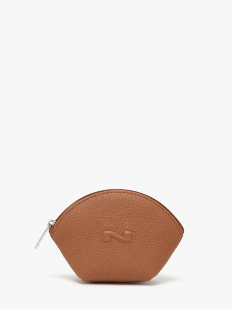 Porte-monnaie Cuir Nathan baume Marron original n 340N