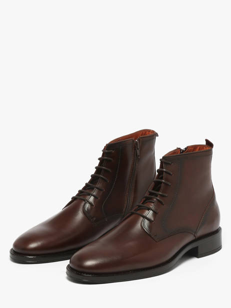 Bottines En Cuir Kost Marron men B vue secondaire 1