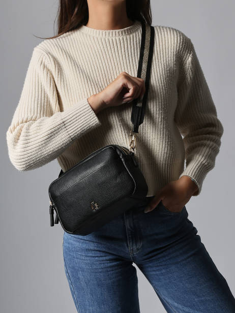 Sac Bandoulière Soft Lulu castagnette Noir soft YAHIA vue secondaire 1