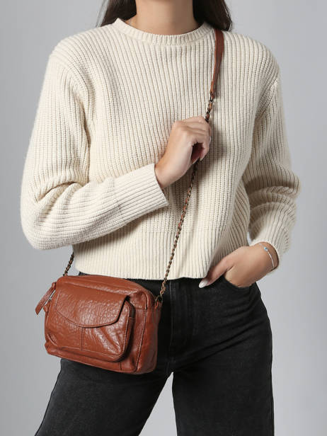 Sac Bandouliere Naina Cuir Pieces Marron naina 17063358 vue secondaire 1