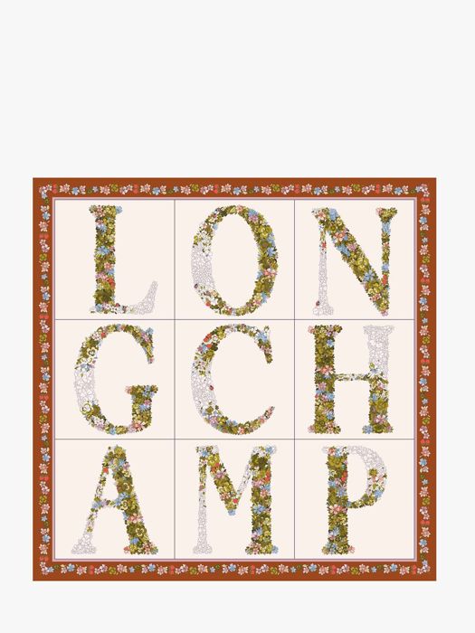 Longchamp Soie gots Foulard Orange