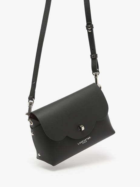 Sac Bandoulière City Flore Cuir Lancaster Noir pur & element city 48 vue secondaire 2