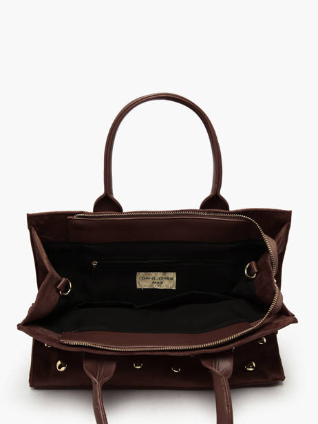 Sac Porté Main A4 Stud David jones Marron stud CM7868 vue secondaire 3