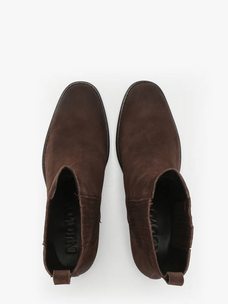 Bottines En Cuir Inuovo Marron women E07001 vue secondaire 3