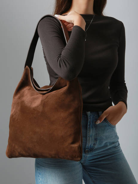 Sac Porté épaule Folk Lady Cuir Gerard darel Marron folk lady DCS91407 vue secondaire 1