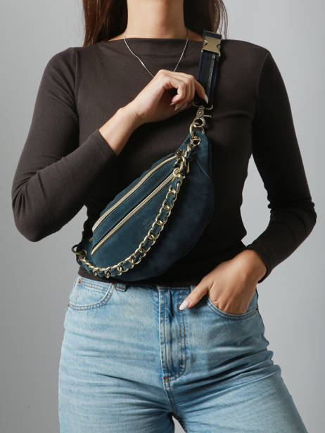 Sac Banane Petra Mila louise Bleu vintage 23689V vue secondaire 1