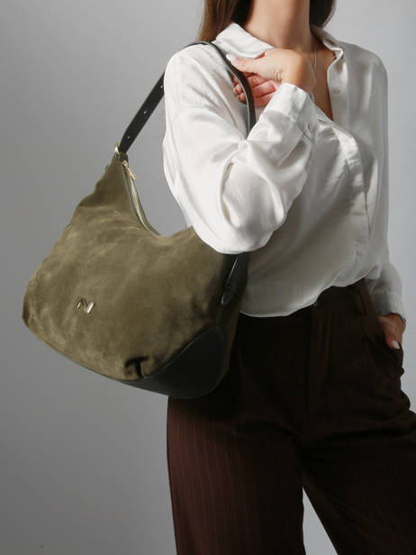 Sac Porté épaule Carrie En Cuir Daim Nathan baume Vert vogue 1 vue secondaire 1
