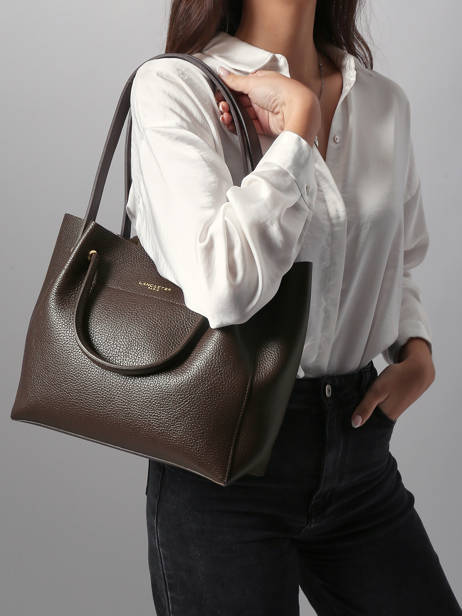 Sac Shopping Foulonne Double Cuir Lancaster Marron foulonne double 20 vue secondaire 1
