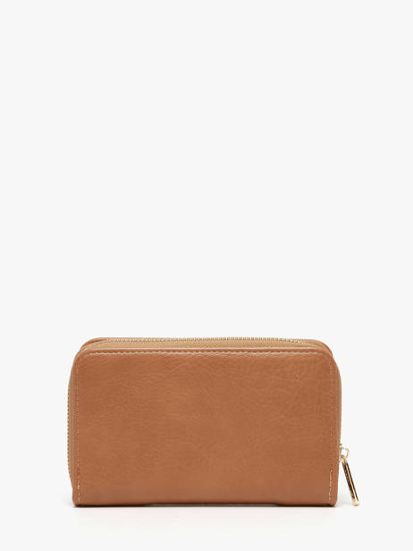 Portefeuille Carolina Lulu castagnette Marron zip CAROL035 vue secondaire 3