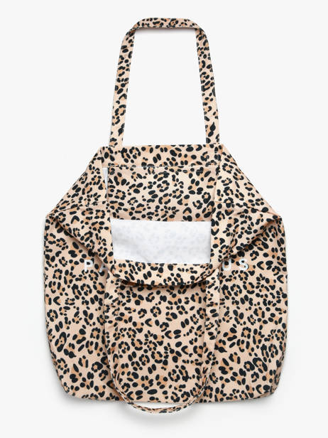 Tote Bag Leaopard Beige Cadeau Coton Paul marius Beige cadeau L25 vue secondaire 2