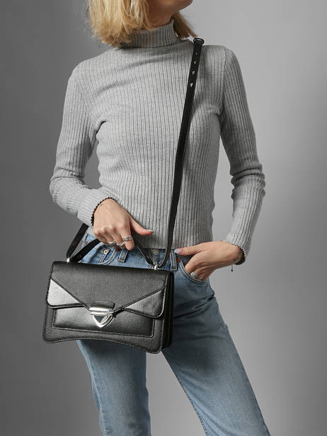 Sac Bandoulière Madame George Caviar Cuir Paul marius Noir caviar MGEORCAV vue secondaire 1