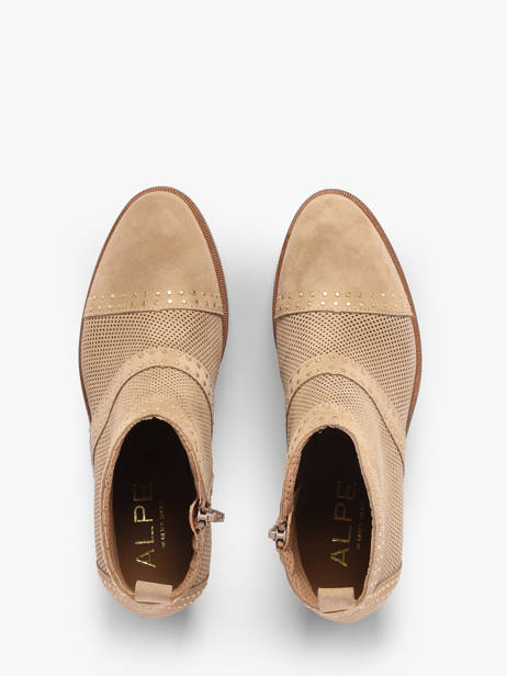 Bottines à Talon En Cuir Alpe Beige women 54311108 vue secondaire 3