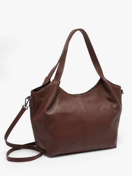 Sac Porté épaule Caviar Cuir Milano Marron caviar CA25061 vue secondaire 2