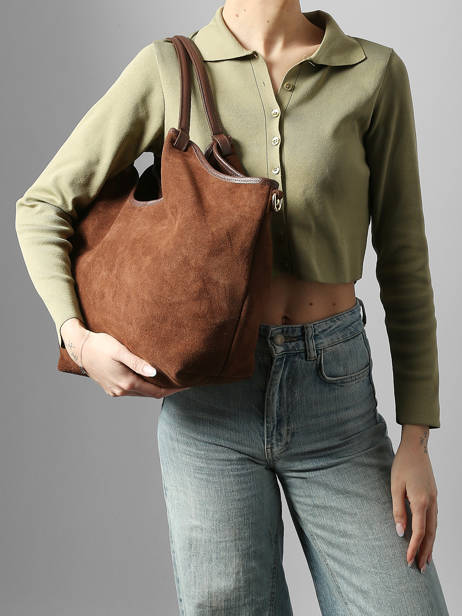 Sac Porté épaule Velvet Caviar Cuir Milano Marron velvet caviar VC241110 vue secondaire 1