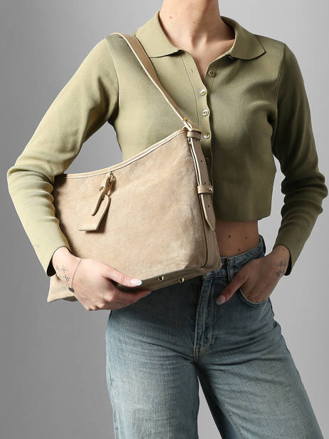Sac Porté épaule Velvet Caviar Cuir Milano Beige velvet caviar VC250610 vue secondaire 1