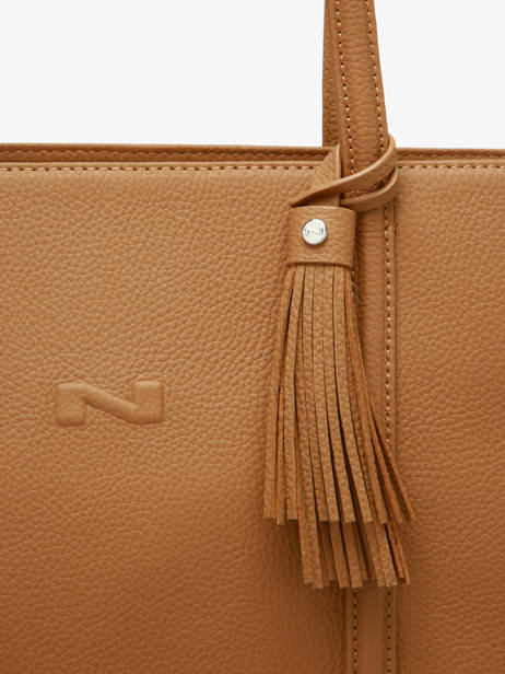 Sac Porté épaule Nathan Cuir Nathan baume Marron nathan 1 vue secondaire 3