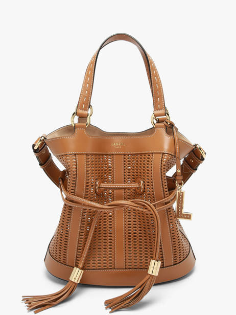 Sac Seau M Premier Flirt Cuir Ajouré Lancel Marron premier flirt A14010