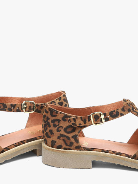 Sandales En Cuir We do Marron women 45255A46 vue secondaire 2